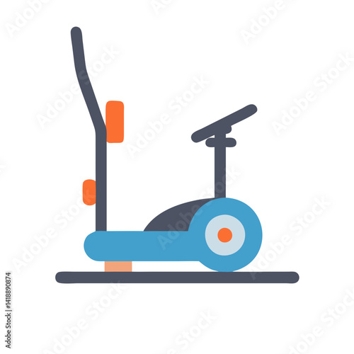 Elliptical machine icon: home exercise, cardio, and fitness