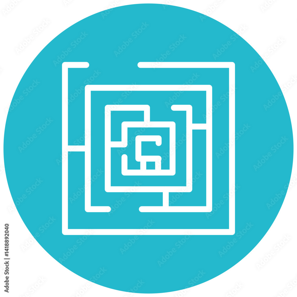 Maze Challenge Icon Maze Challenge Icon