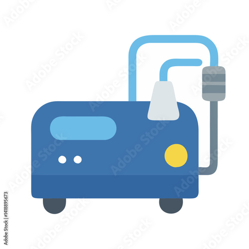 Medical Nebulizer Machine for Asthma Treatment Vector Illustration