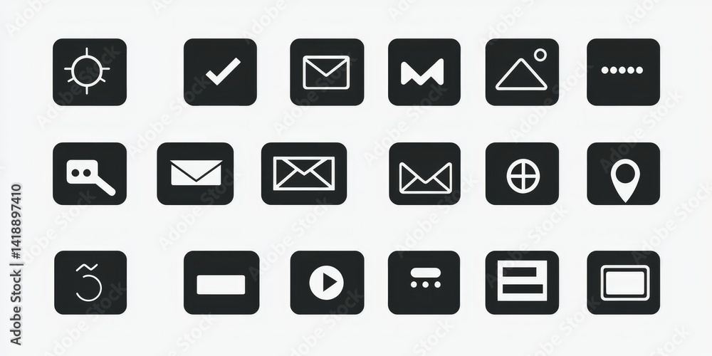Set of contact information symbols for business cards and websites. Set of contact information symbols for business cards and websites.