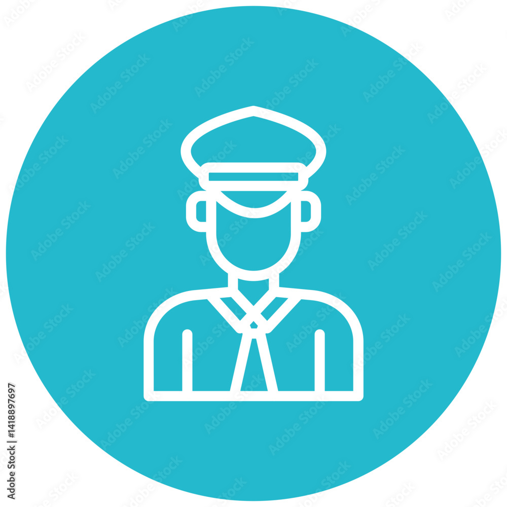 Captain Vector Icon Captain Vector Icon