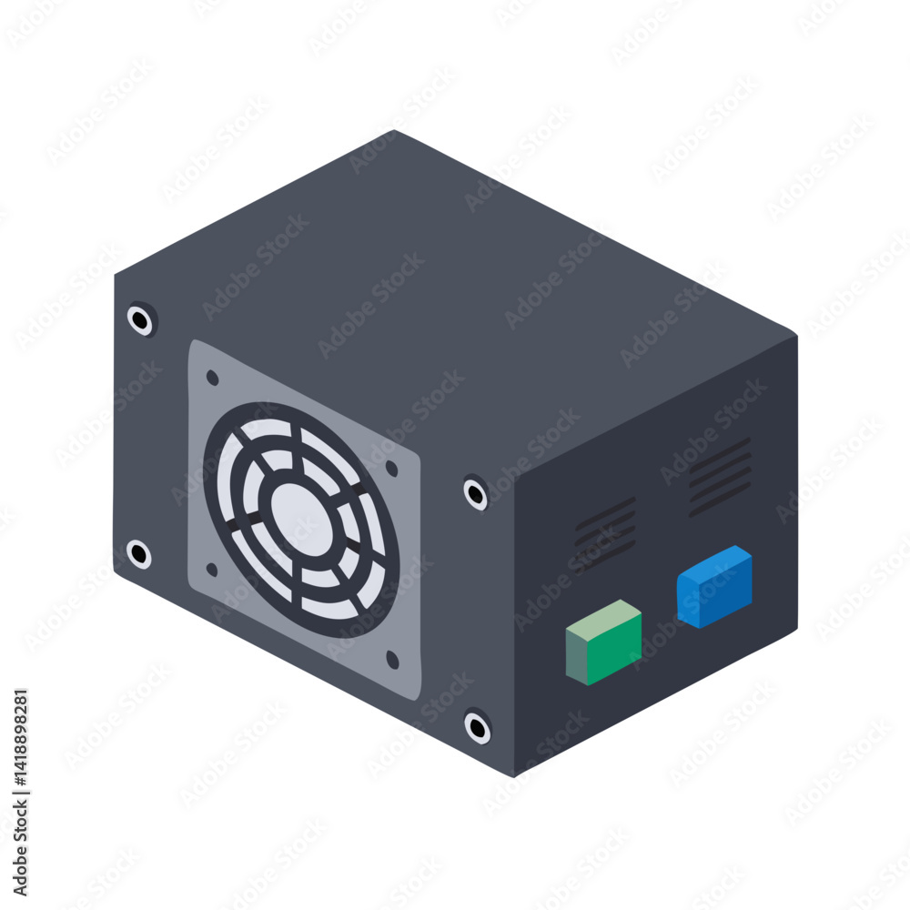 Fototapeta premium Creative Power Supply Unit Graphic