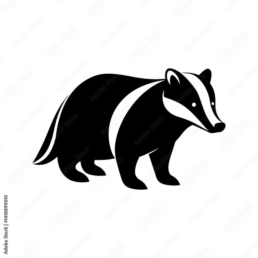 Obraz premium badger-vector-silhouette illustration