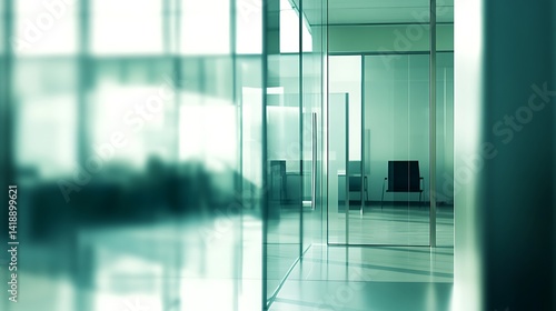 Abstract blurred office interior room. blurry working space with defocused effect. use for background or backdrop in business concept