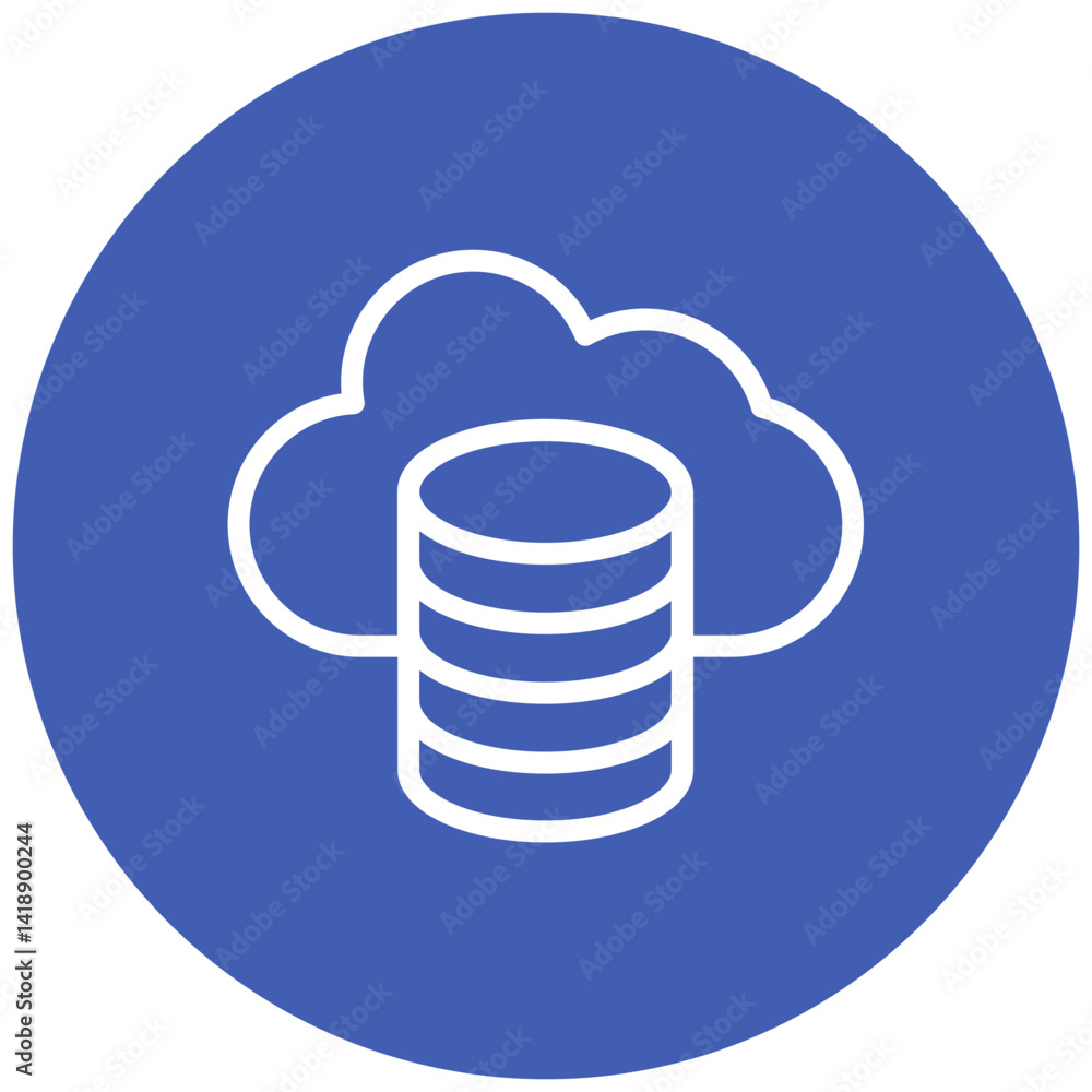 Cloud Storage Vector Icon Cloud Storage Vector Icon