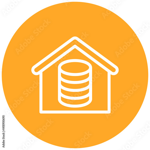 Data Warehouse Vector Icon
