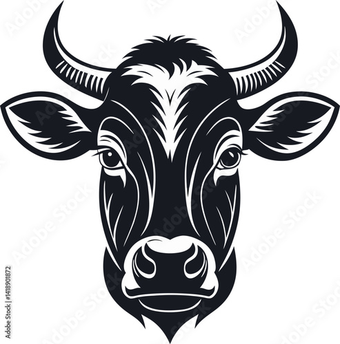 black and white cow