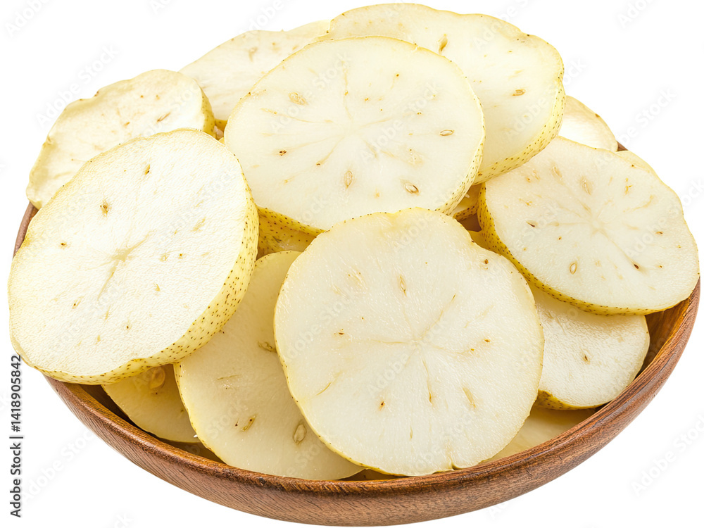 A Bowl of Sliced Pears: Juicy, Refreshing, and Ready to Eat A Bowl of Sliced Pears: Juicy, Refreshing, and Ready to Eat