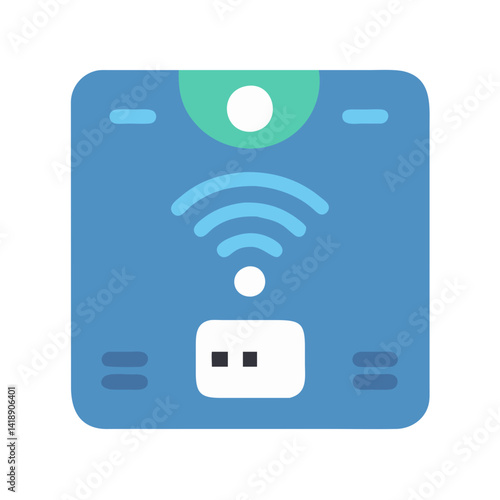 Smart scale technology vector icon for weight tracking