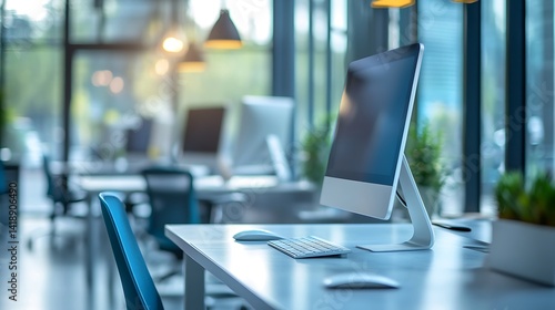 Wallpaper Mural Abstract blurred office interior room. blurry working space with defocused effect. use for background or backdrop in business concept Torontodigital.ca