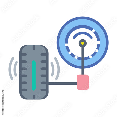 Smart water meter illustration with digital data readout