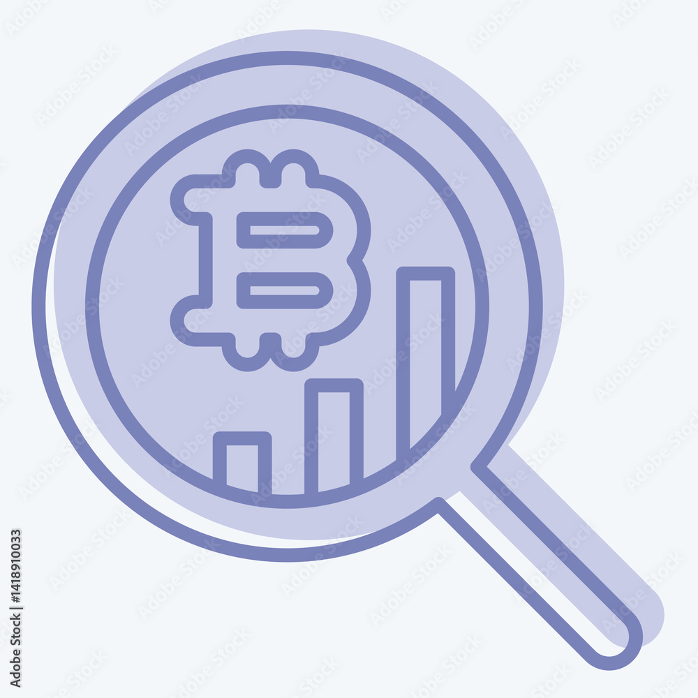 Icon Statistical Analysis. related to Cryptocurrency symbol. two tone style Icon Statistical Analysis. related to Cryptocurrency symbol. two tone style