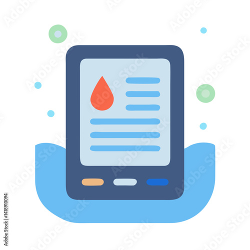 Menstrual cycle tracking app on a mobile device