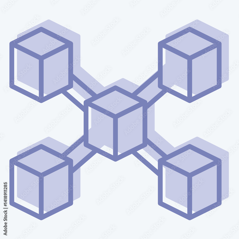 Icon Node. related to Cryptocurrency symbol. two tone style Icon Node. related to Cryptocurrency symbol. two tone style