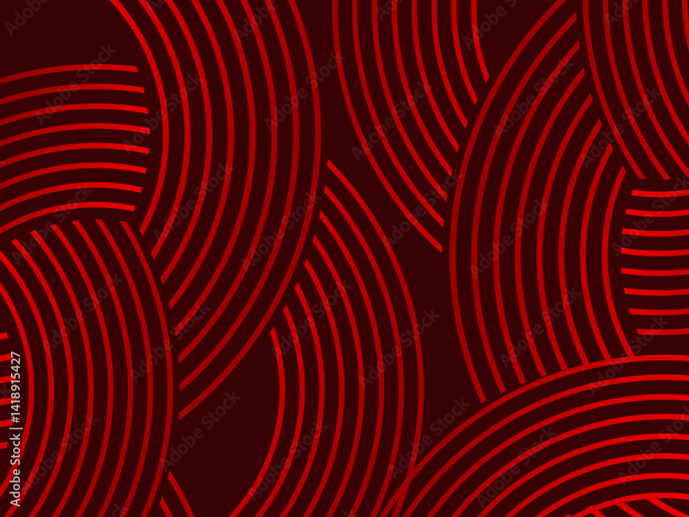 Abstract red glowing geometric lines on dark red background. Modern shiny red circle lines pattern. Futuristic technology concept, perfect for covers, posters, banners, brochures, websites, etc. Abstract red glowing geometric lines on dark red background. Modern shiny red circle lines pattern. Futuristic technology concept, perfect for covers, posters, banners, brochures, websites, etc.
