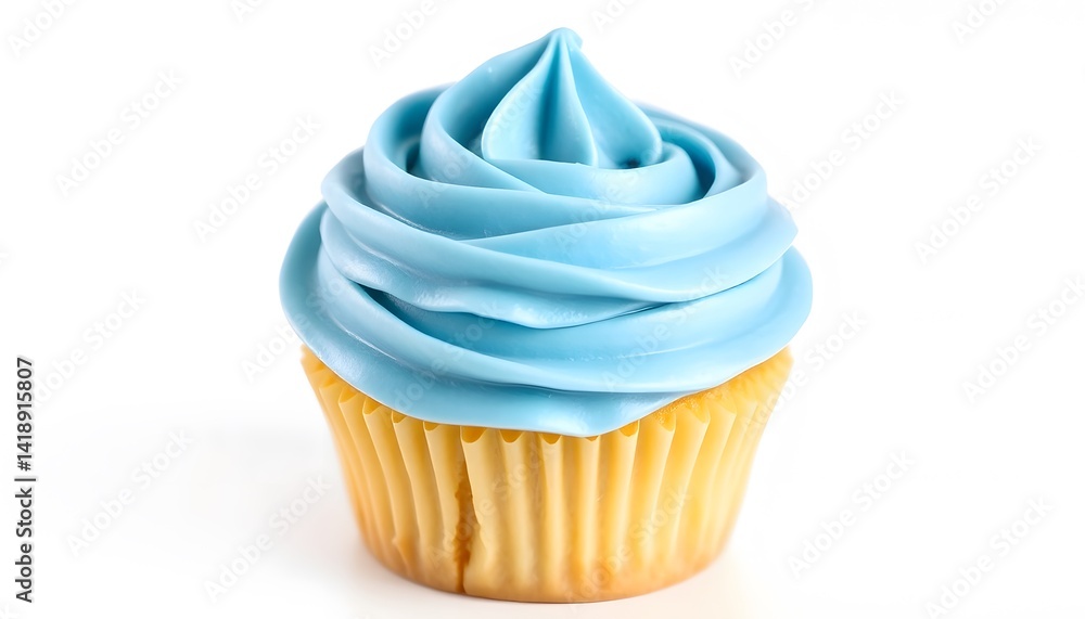 Cupcake with blue cream Cupcake with blue cream