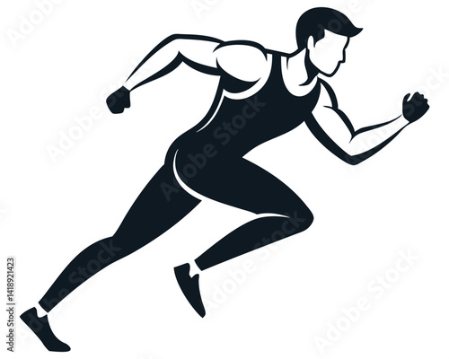 Running Man Silhouette Vector
