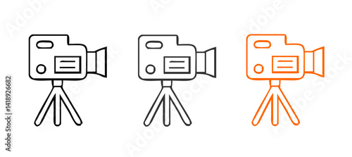 Film industry & Movies vector sign and icon