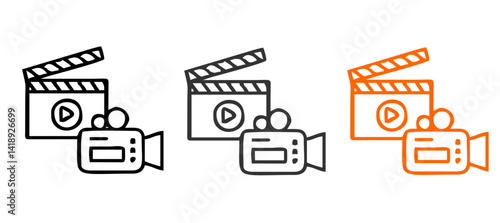 Film industry & Movies vector sign and icon