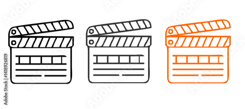 Film industry & Movies vector sign and icon