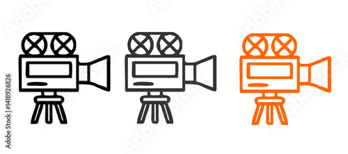 Film industry & Movies vector sign and icon