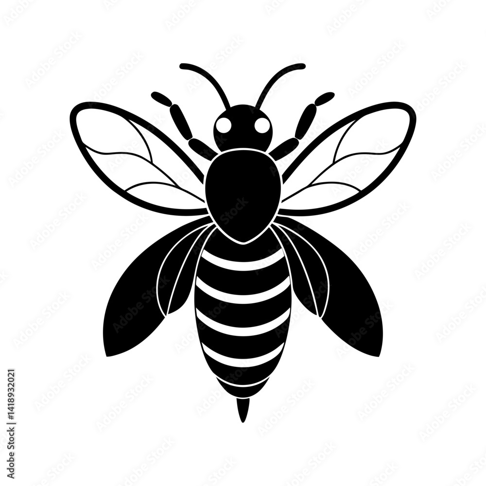 Obraz premium bee-vector-silhouette illustration