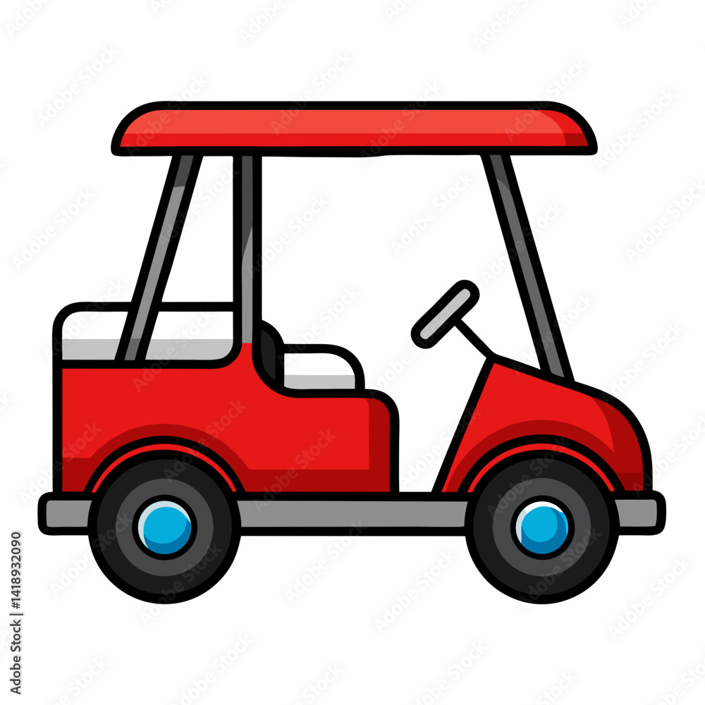 red golf cart red golf cart