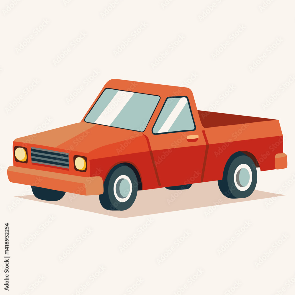 Fototapeta premium old red car