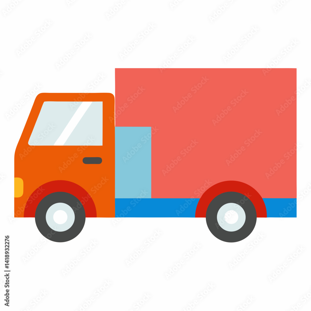 red truck isolated on white red truck isolated on white