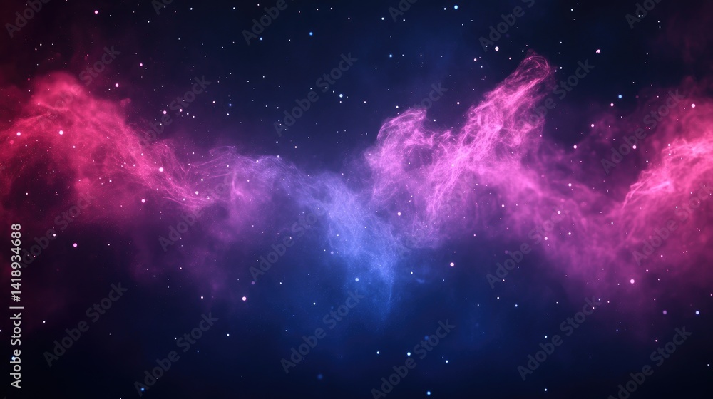Obraz premium A vibrant display of nebulae in a cosmic expanse.