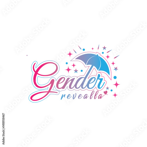 Fun and festive Gender Revealla Logo symbolizing joy, surprise, and celebration—perfect for gender reveal events, party planners, or brands focused on baby announcements and decor.