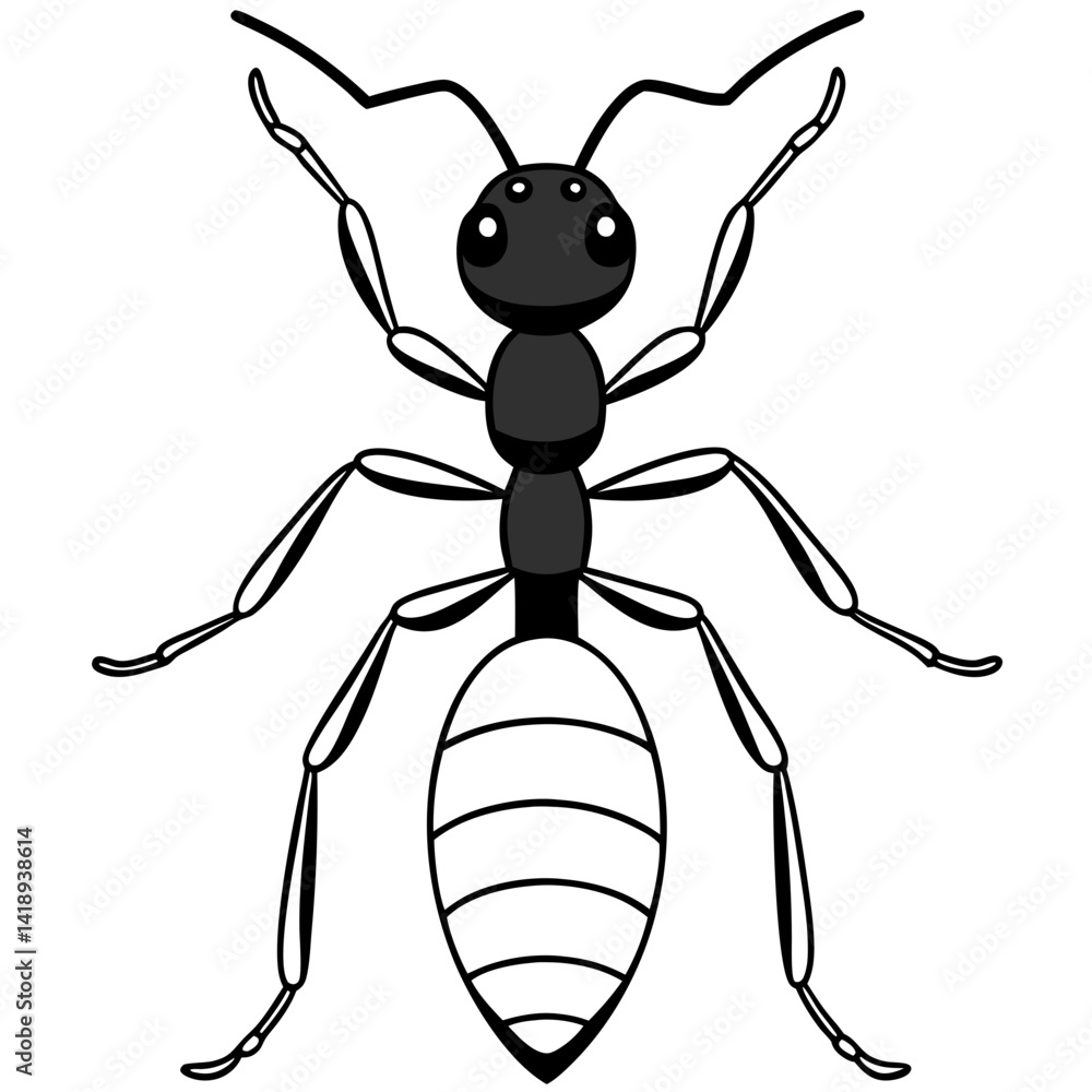vector illustration of cartoon ant vector illustration of cartoon ant