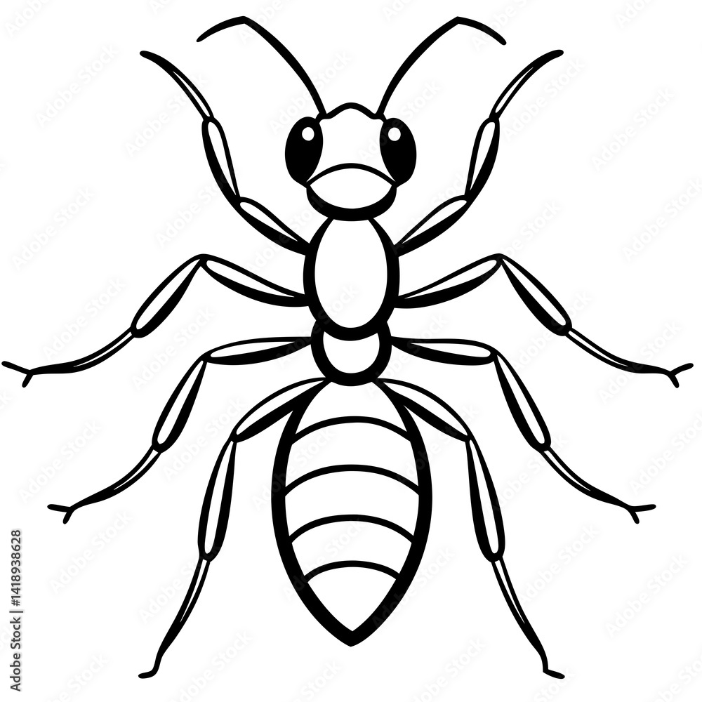 vector illustration of cartoon ant vector illustration of cartoon ant
