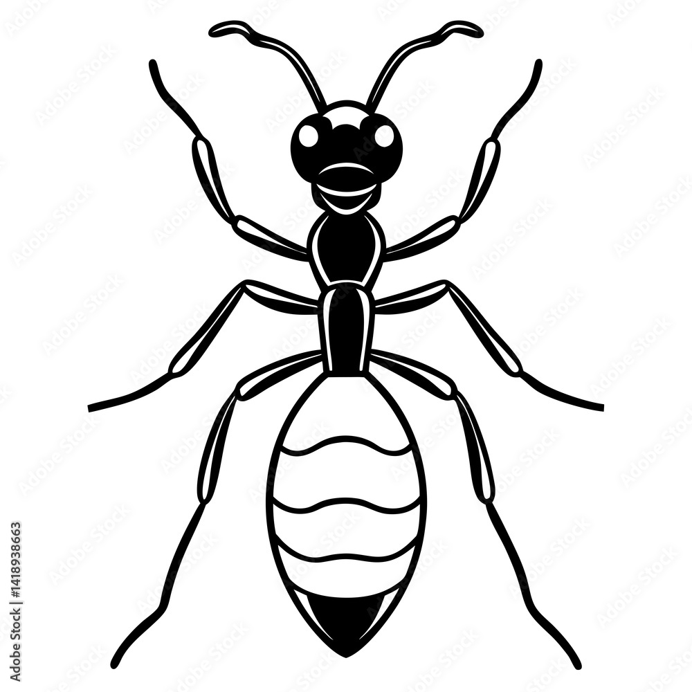 vector illustration of cartoon ant vector illustration of cartoon ant