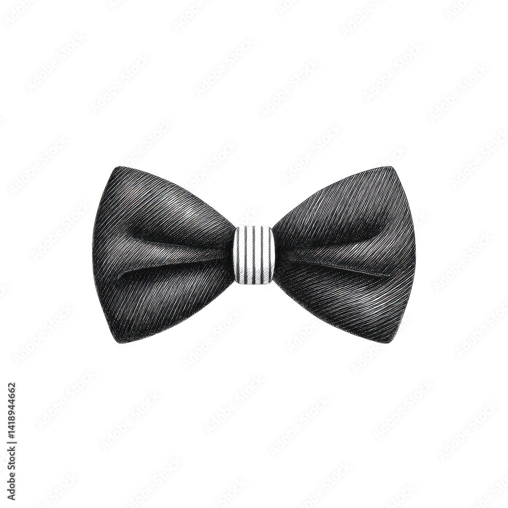 Elegant black bow tie with white stripe, perfect for formal occasions and stylish attire. This accessory adds touch of sophistication to any Elegant black bow tie with white stripe, perfect for formal occasions and stylish attire. This accessory adds touch of sophistication to any