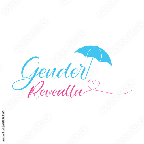 Joyful Gender Revealla Logo symbolizing excitement, love, and celebration—perfect for gender reveal parties, event planners, or brands focused on baby announcements and special moments.