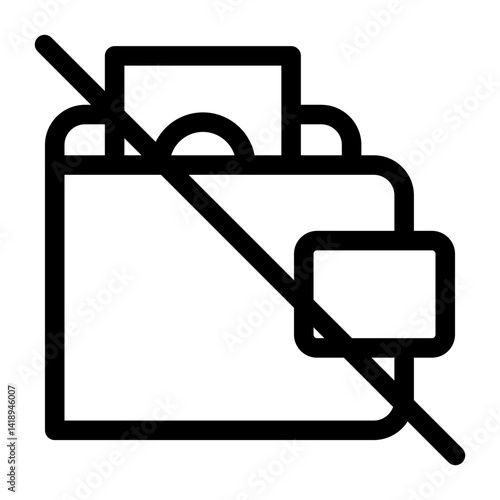 No cash money icon