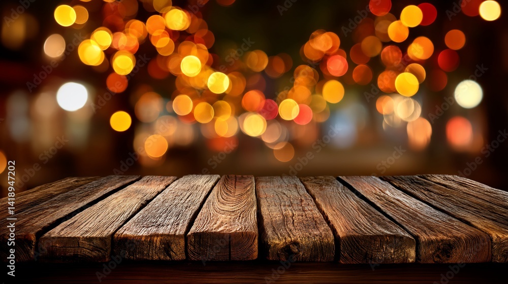 Rustic wooden table with bokeh lights (1) Rustic wooden table with bokeh lights (1)