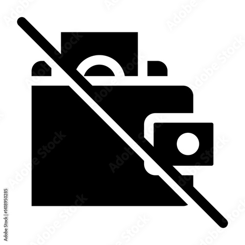 No cash money icon