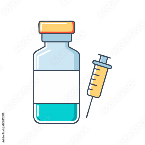 vaccine vial bottle  icon, vaccine vial bottle  vector illustration-simple illustration of vaccine vial bottle , perfect for vaccine vial bottle  logos and icons