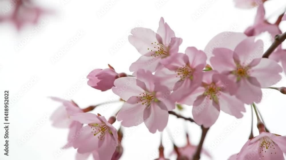 Cherry blossom petals dancing gently in the air. Cherry blossom petals dancing gently in the air.