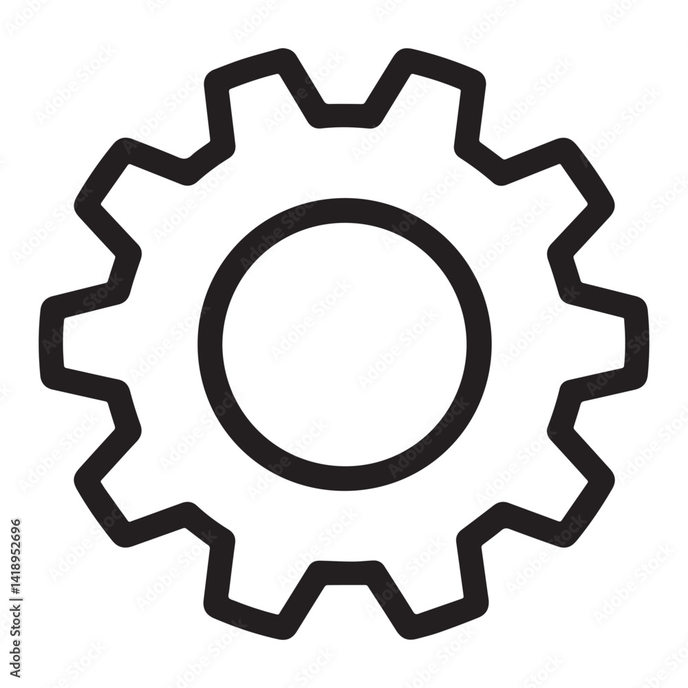 gear icon vector on clean background gear icon vector on clean background