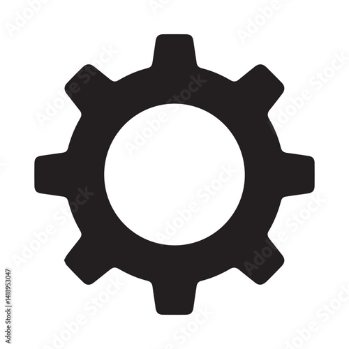industrial cogwheel line art