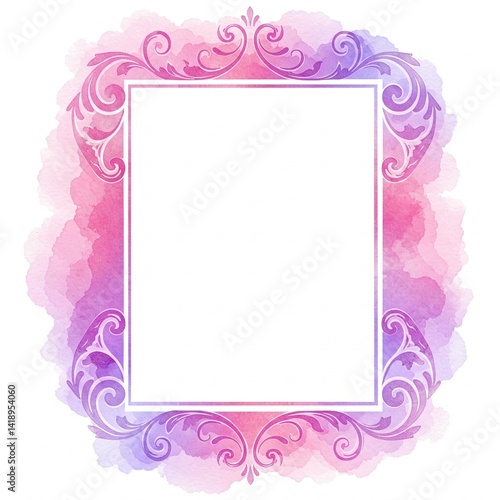 pink floral frame