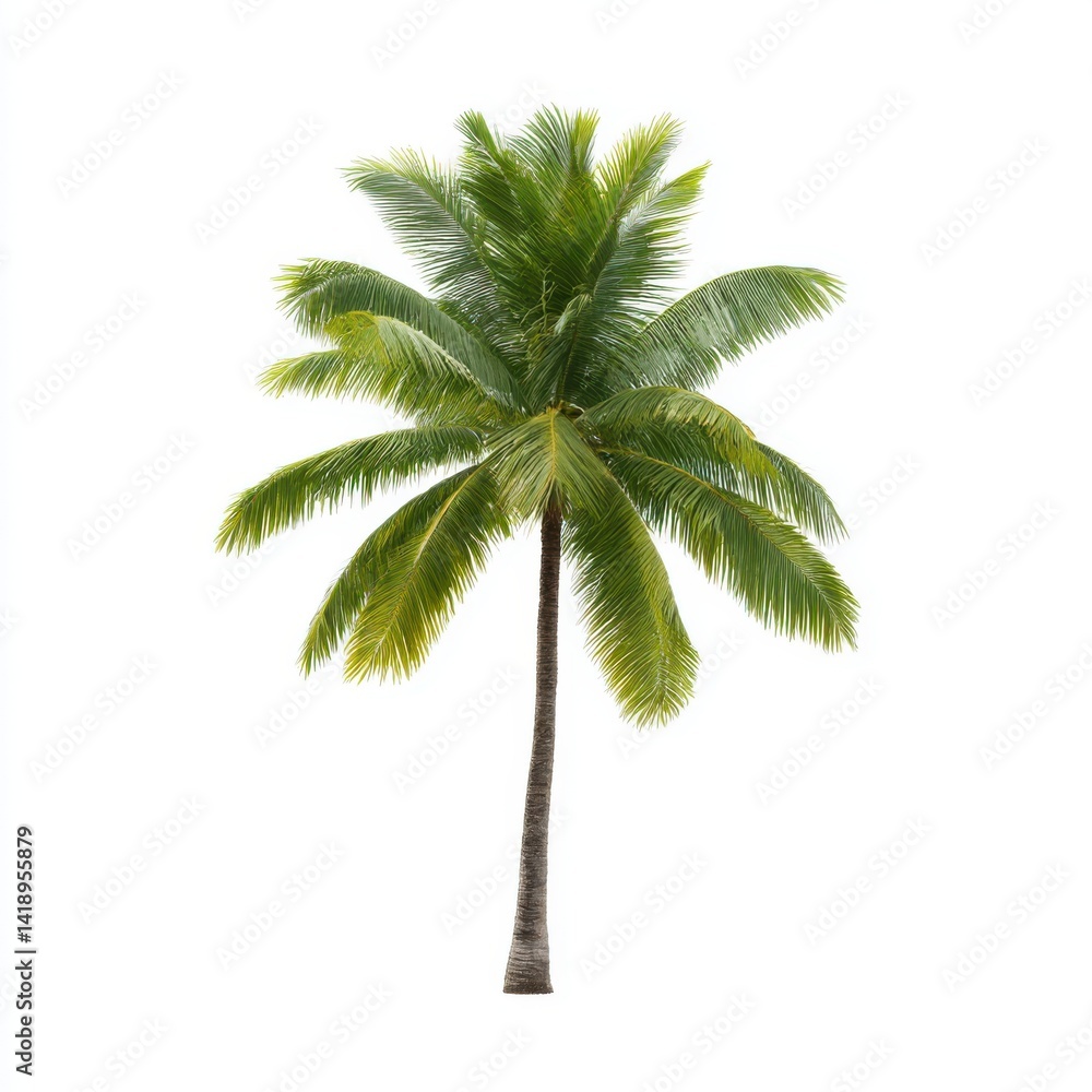 Obraz premium Isolated palm tree illustration on white background