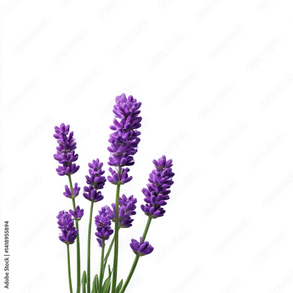 Obraz premium Lavender flower close up studio shot on white background