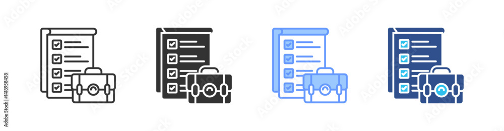 Business Plan Multi Style Icon Set Vector Business Plan Multi Style Icon Set Vector