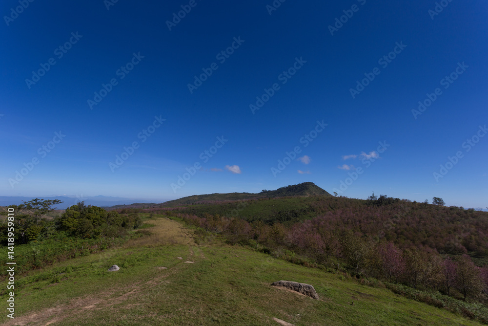 Fototapeta premium Breathtaking mountain view scenic landscape nature photography clear skies panoramic perspective tranquility and beauty