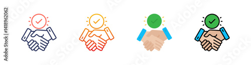 Trust Multi Style Icon Set Vector 