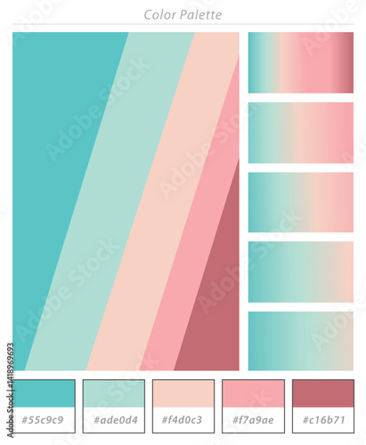 Abstract Professional Color Platte vector file template